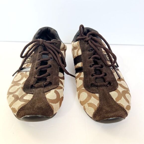 Coach Signature “Kathleen” Canvas Sneaker - Picture 3 of 9
